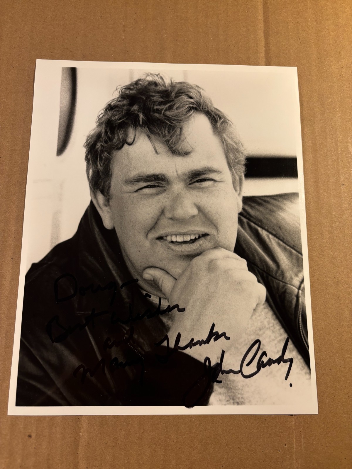 John Candy Very Rare Autographed 8/10 Photo Planes Trains Automobiles