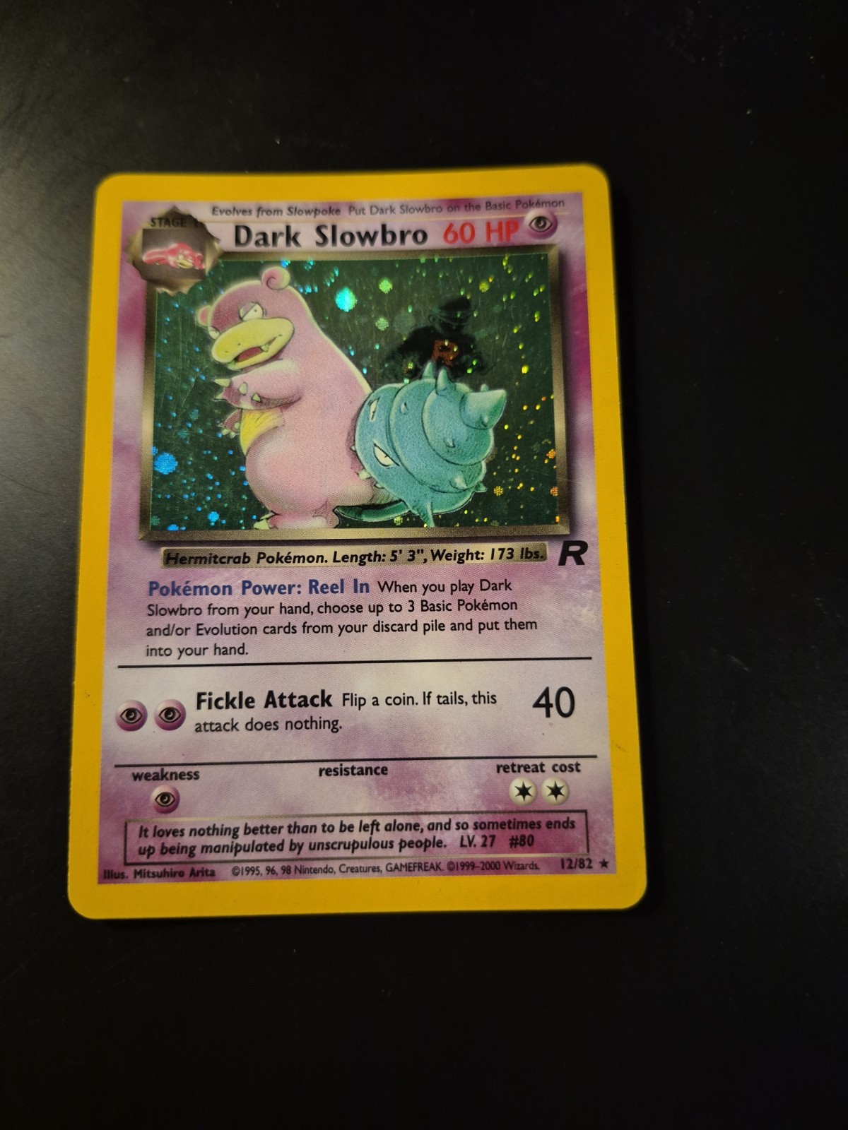 Dark Slowbro 12/82 Team Rocket Holo - MP Dark Slowbro 12/82 Team Rocket Holo - MP