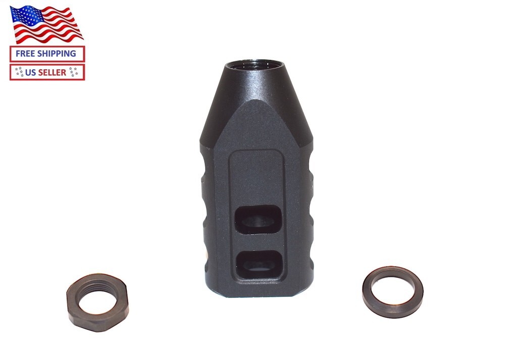 6.5 Creedmoor Tanker Style 5/8x24 thread 308 Muzzle Brake with Crush Washer
