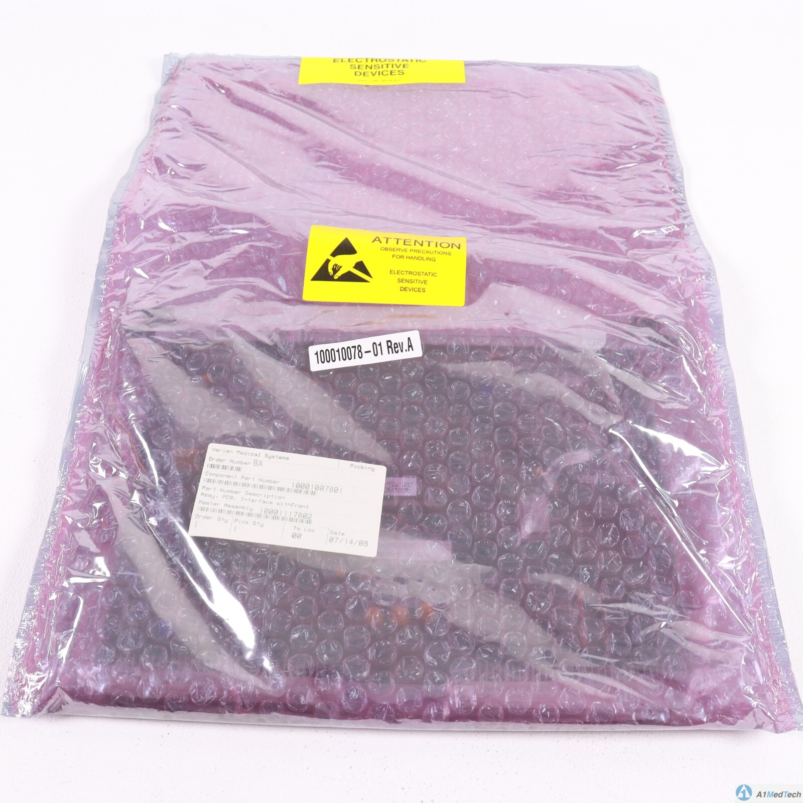 Varian 10001007801 Assembly, PCB, Interface with Front Panel \