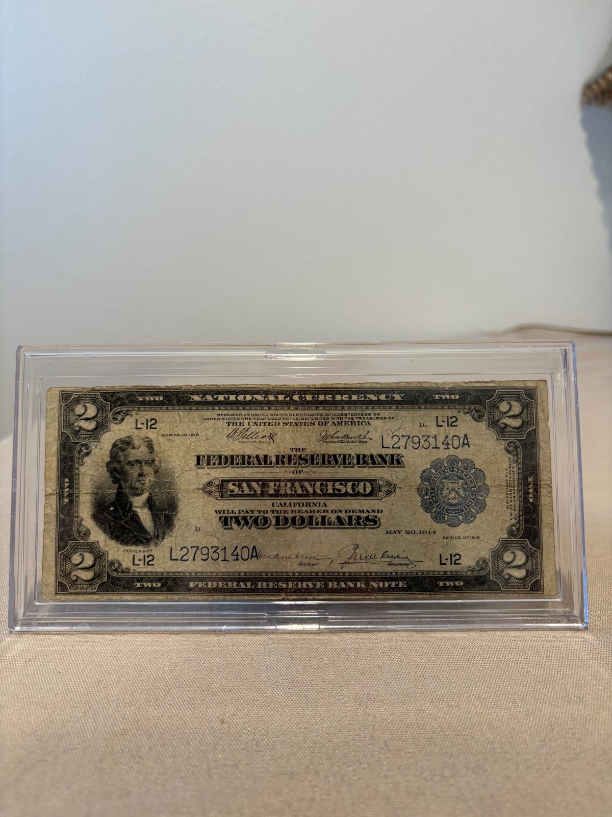 1918 $2 Federal Reserve Bank Note San Francisco Battleship Fr 778 Rare