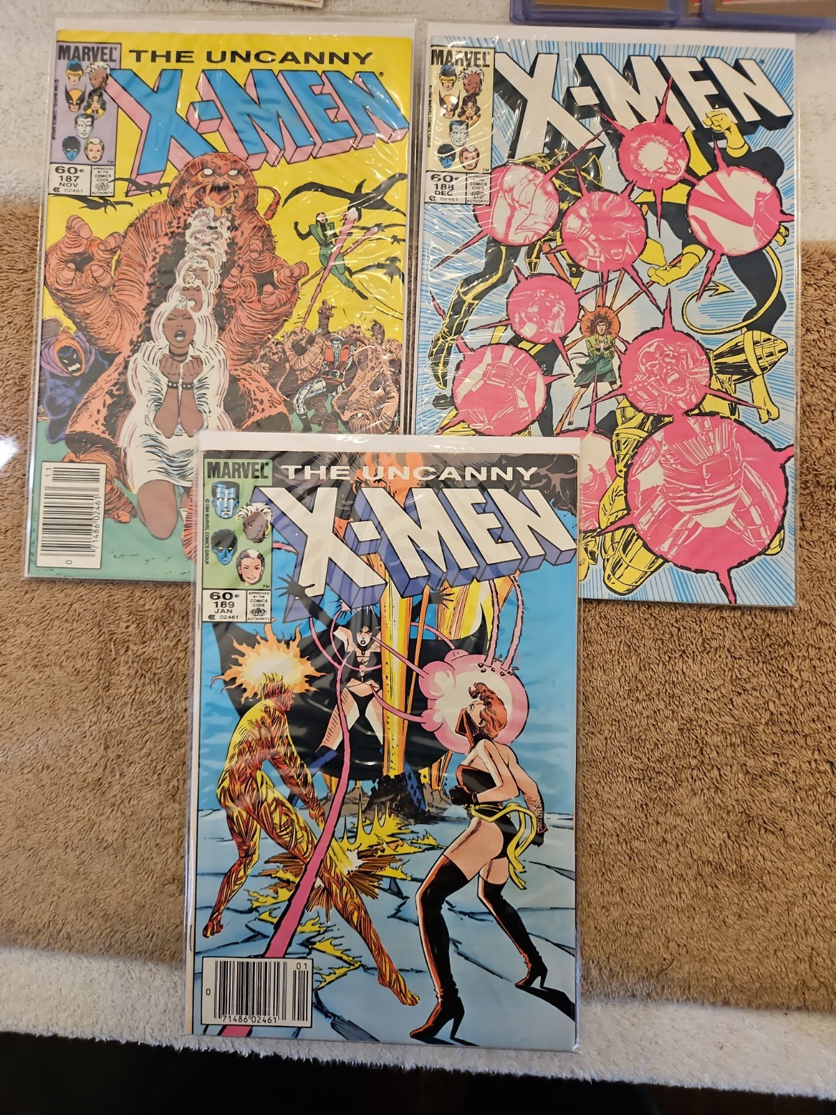 Lot Of 11 Uncanny X-Men Between #187-198 (Marvel Comics)