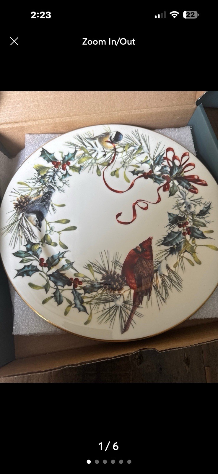 4pk Lenox Winter Greetings 1995 Fine Ivory China Cardinal Plate Made in USA 4pk Lenox Winter Greetings 1995 Fine Ivory China Cardinal Plate Made in USA