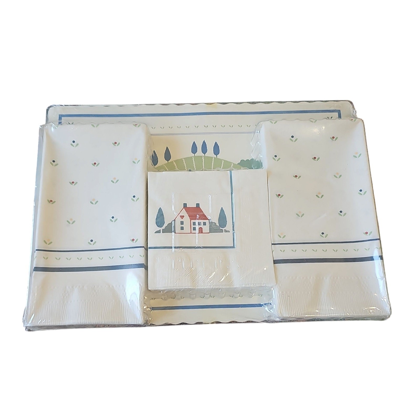 NEW Vintage Calico Hills Perkins Paper Hostess Set Placemats Napkins Cocktail
