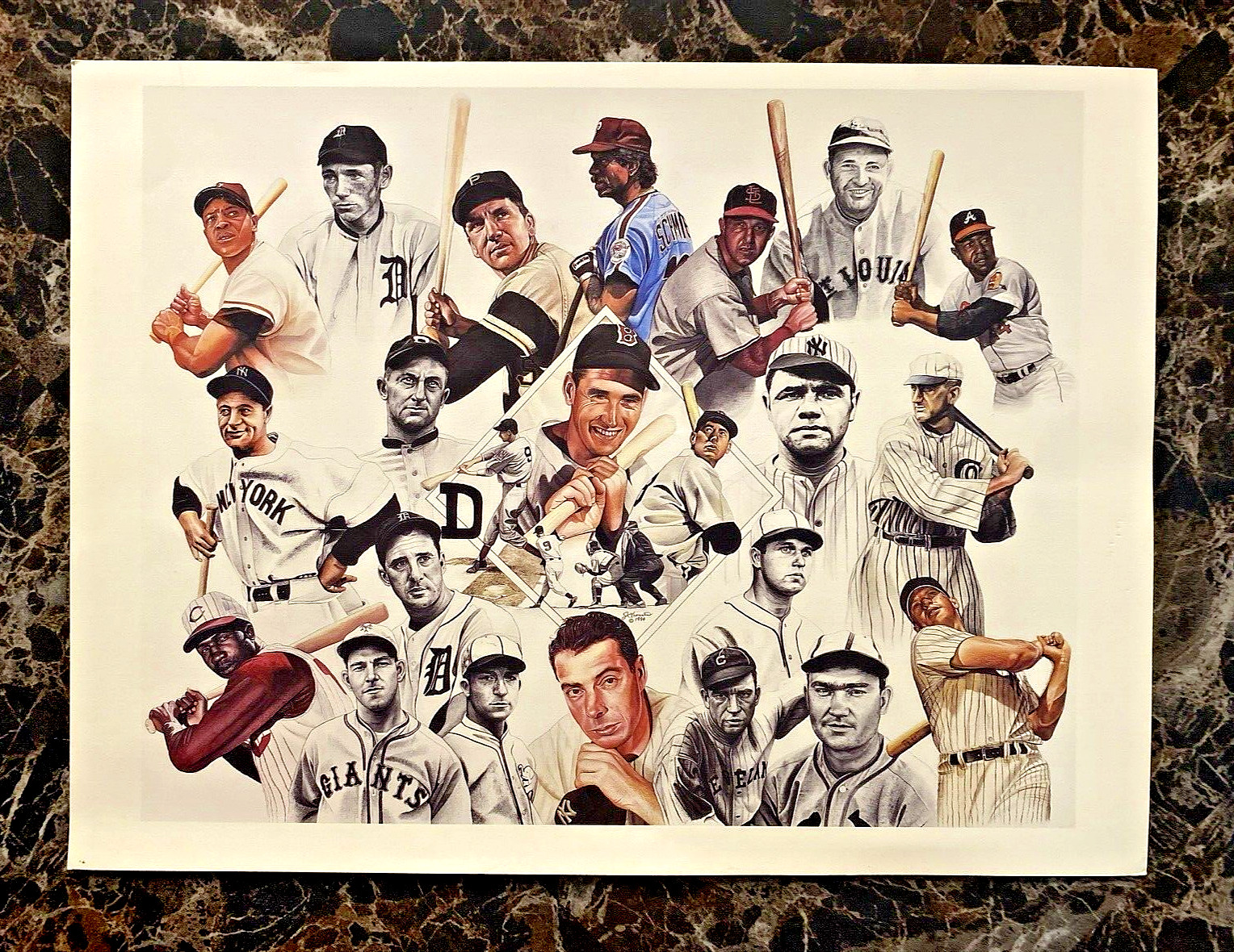 1994 lithograph Grand Opening Ted Williams Museum Exclusive Sluggers 