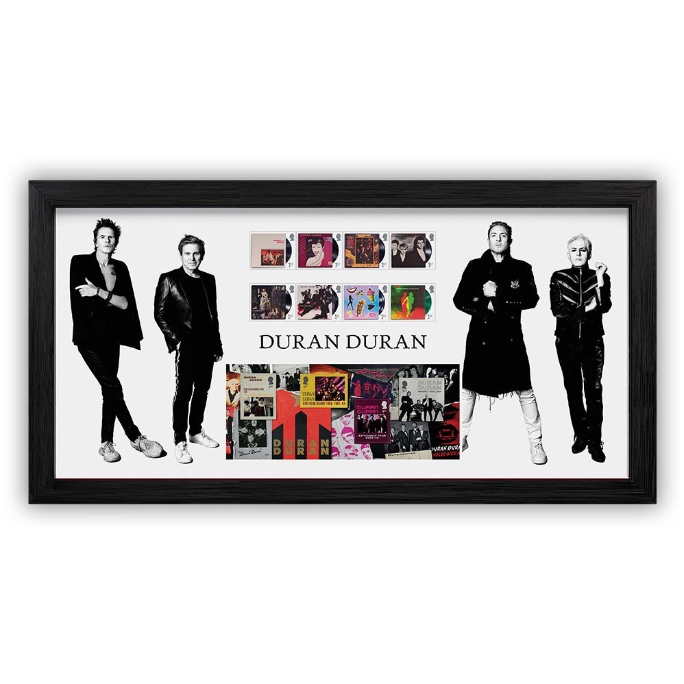 Duran Duran Framed Stamp Set  & Stamps Mini Sheet from Royal Mail