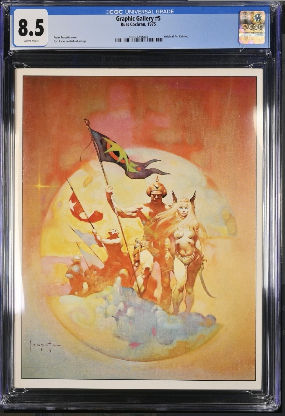 Graphic Gallery #5 1975 🐐FRANK FRAZETTA Cover 💎CGC 8.5💎 Carl Barks Back Cover