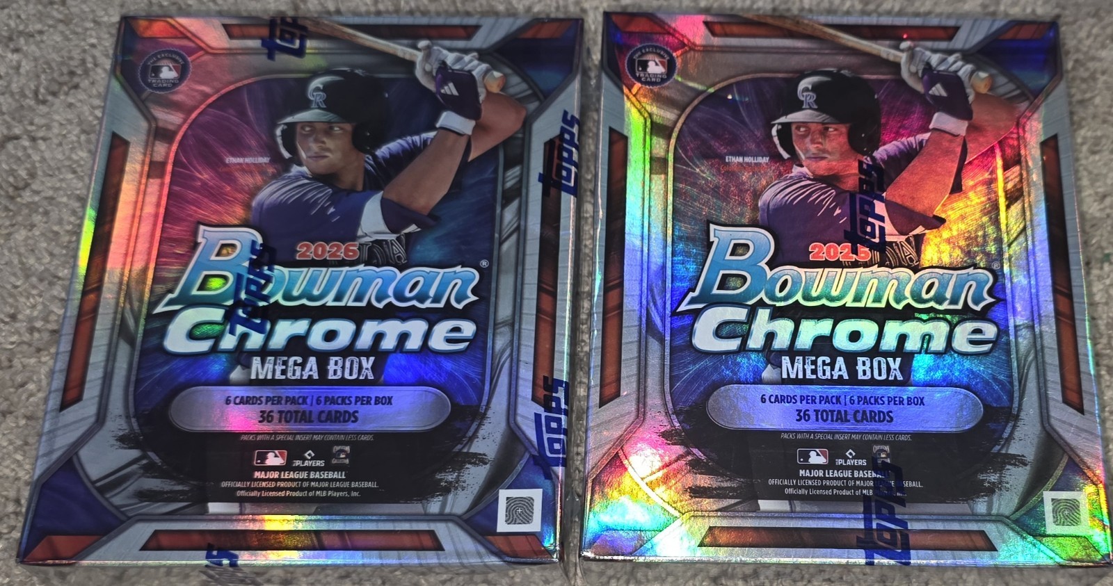 2026 x2 BOWMAN CHROME BASEBALL MEGA BOX (36 Cards) SEALED BOX IN HAND