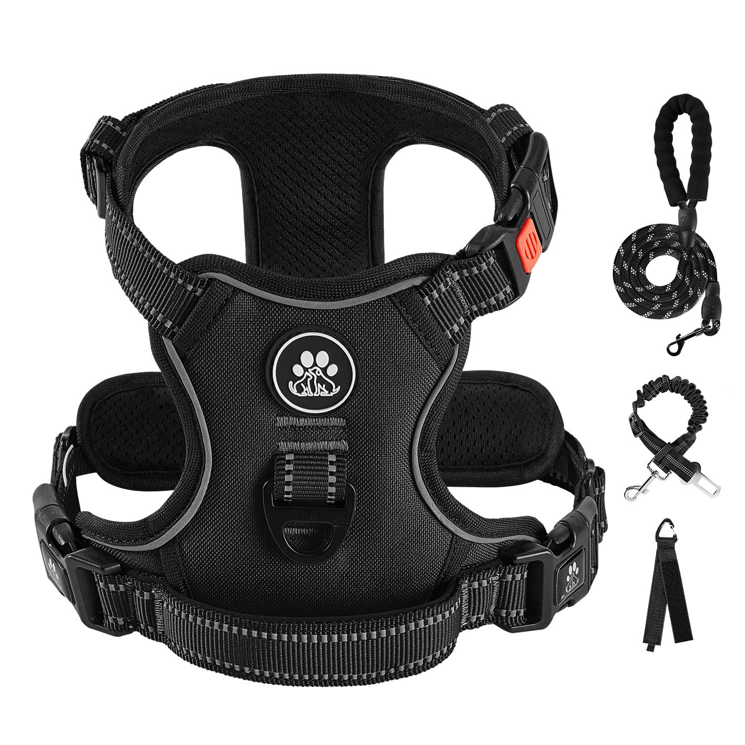 IVY LANE No Pull Dog Harness for Medium Dogs Black M IVY LANE No Pull Dog Harness for Medium Dogs Black M