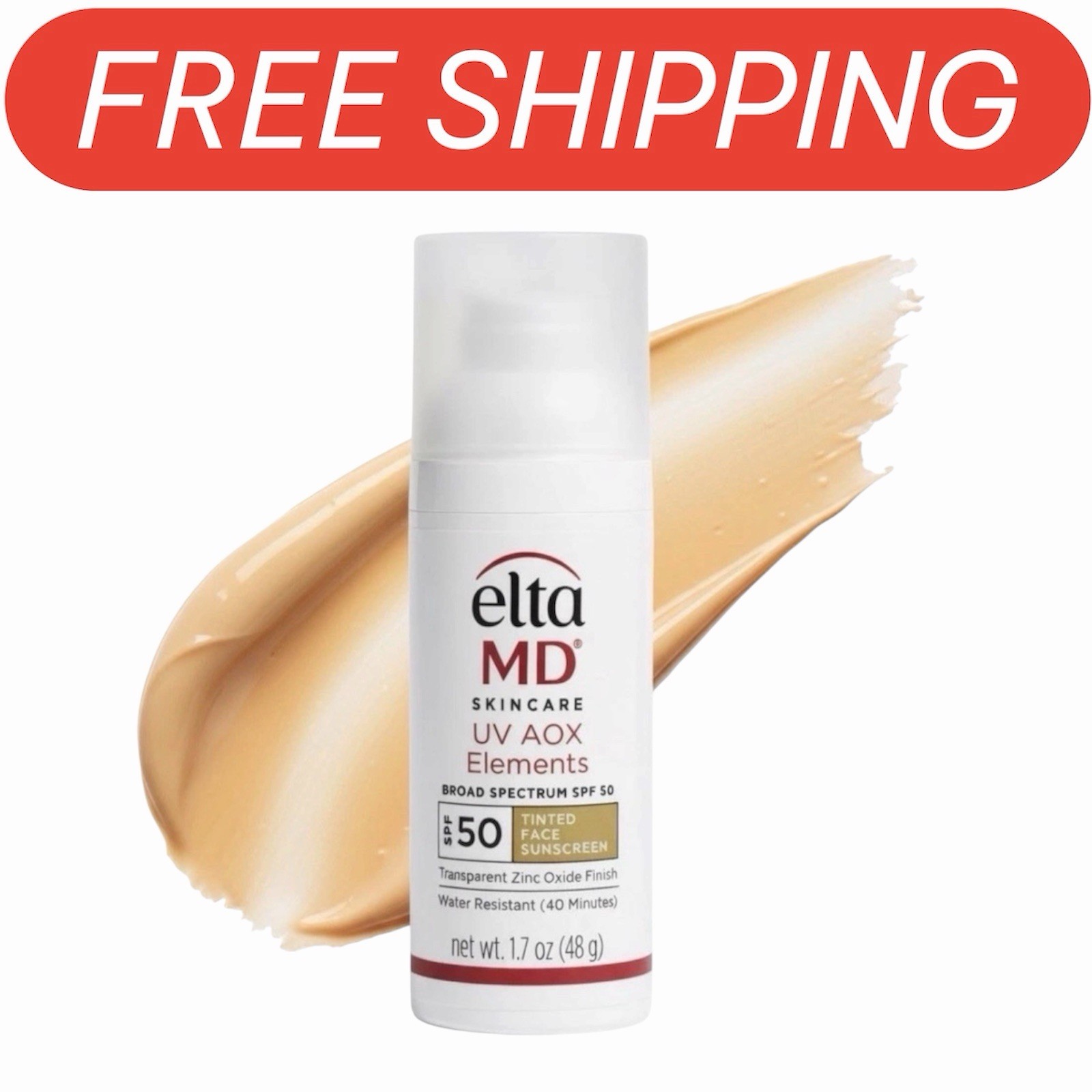 Elta MD UV AOX Elements Broad Spectrum SPF 50 Tinted 1.7oz |Hydrating Exp12/2027