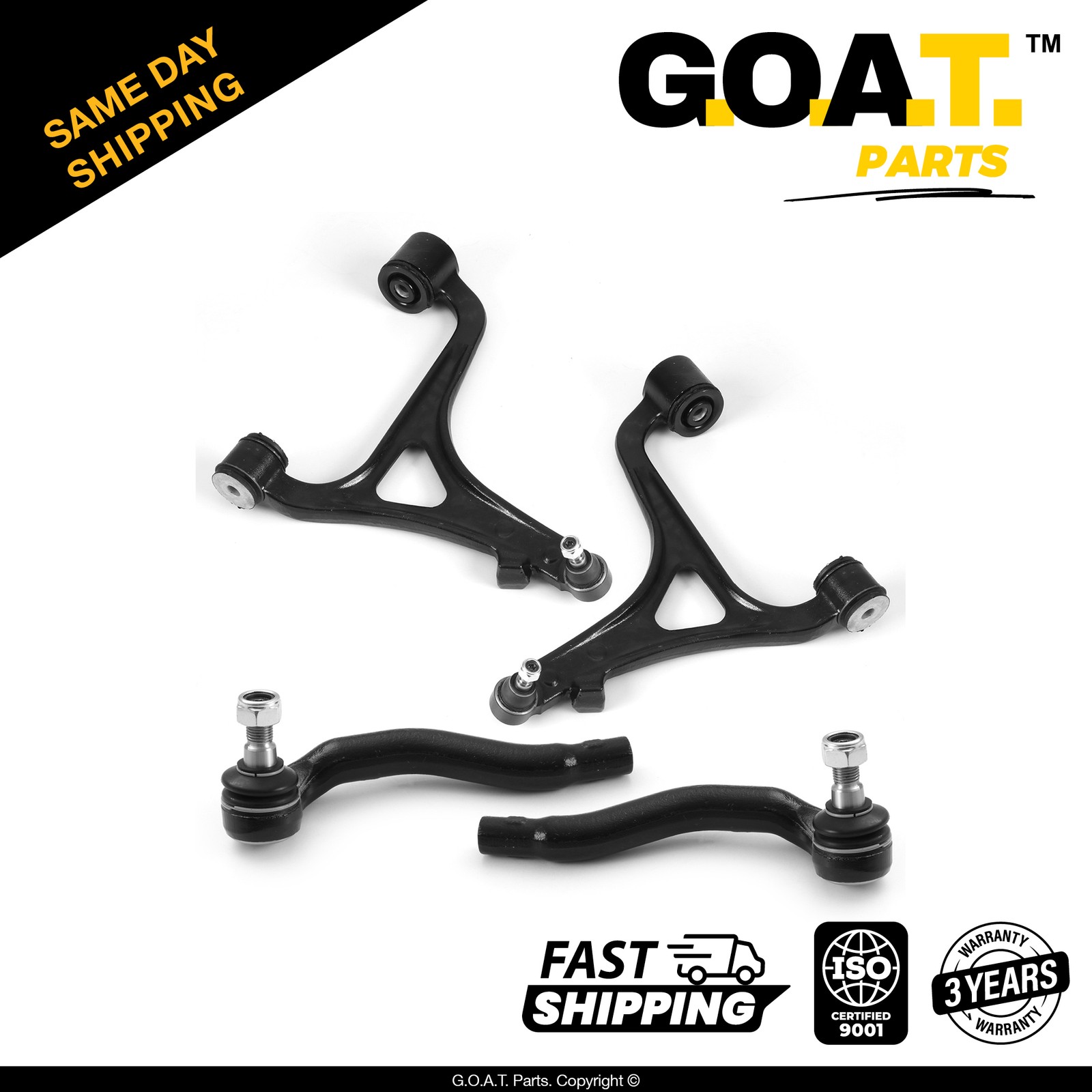 Front Outer Tie Rod & Lower Control Arm Set for Mercedes C280 C350 C240 C320 AWD