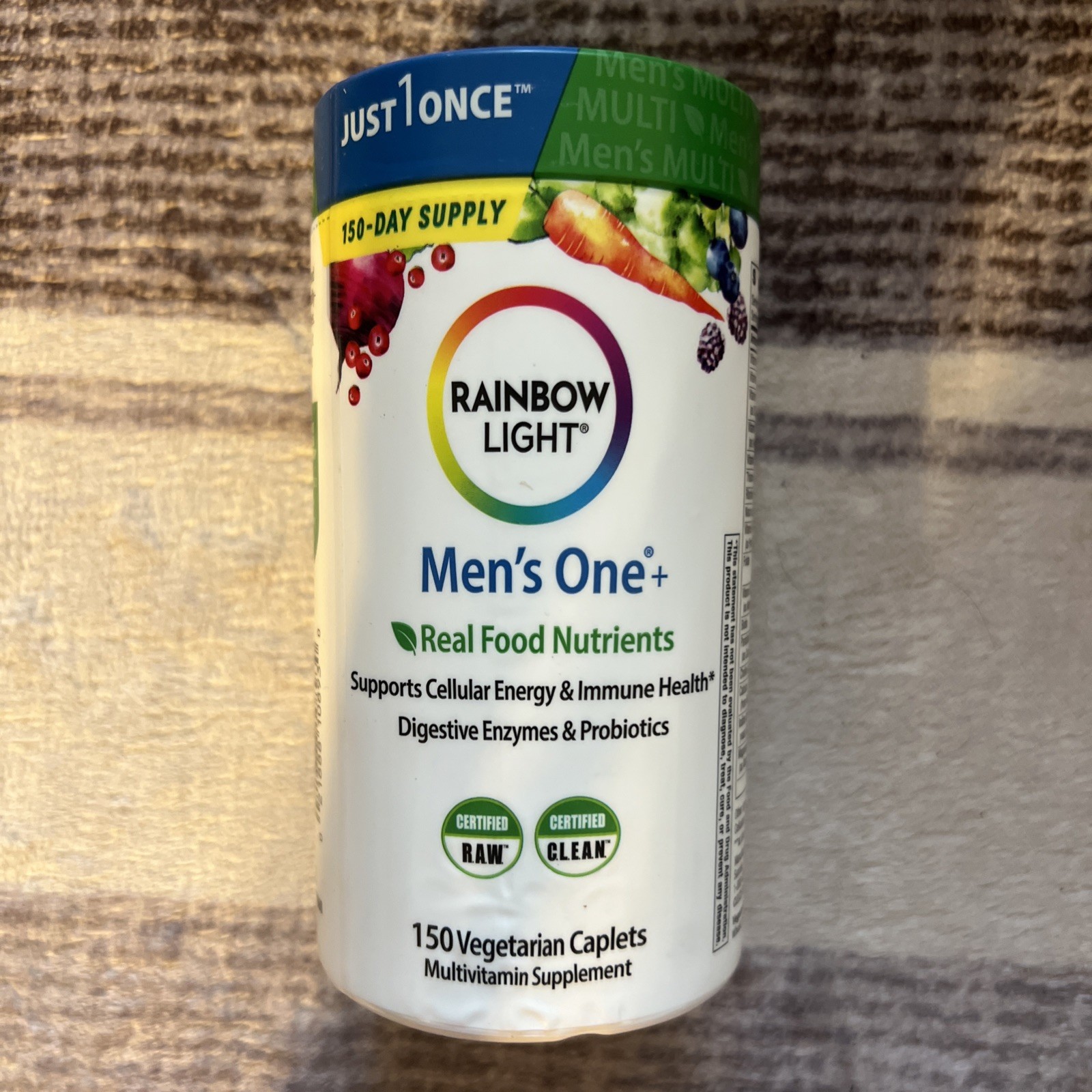 Rainbow Light Men’s One+ Multivitamin 150 Vegetarian Caplets Exp:12/27 Rainbow Light Men’s One+ Multivitamin 150 Vegetarian Caplets Exp:12/27