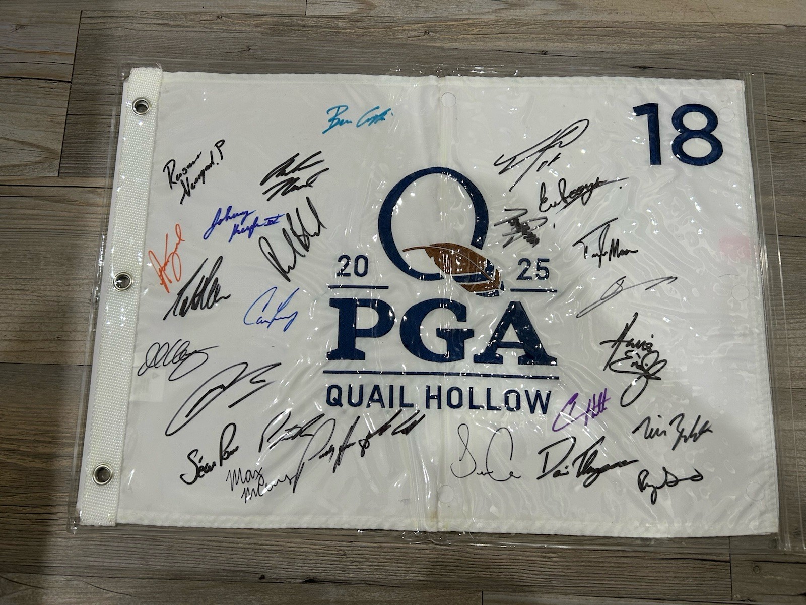 2025 PGA CHAMPIONSHIP AUTOGRAPHED FIELD FLAG