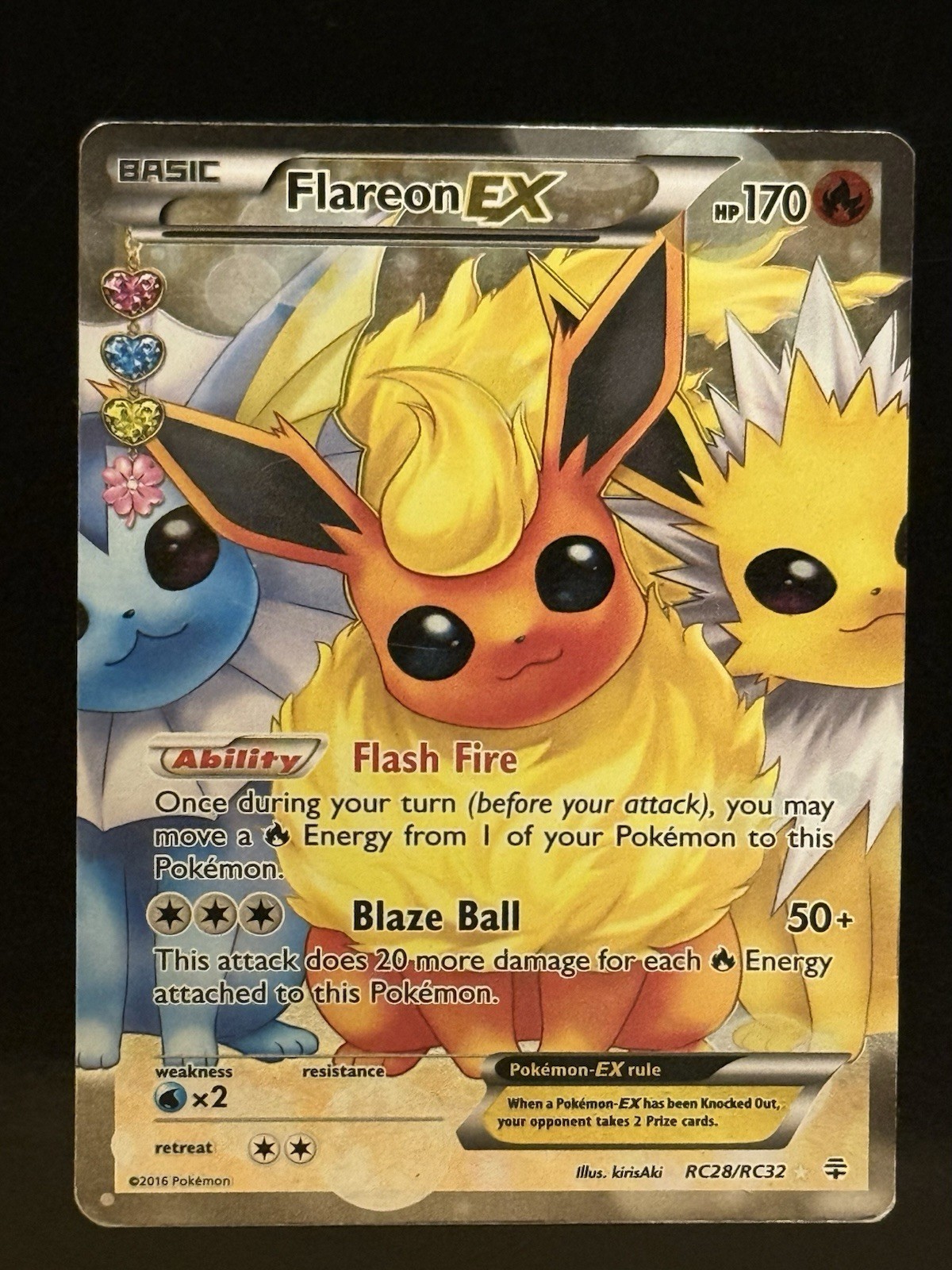 Flareon EX (Full Art) RC28-32 Generations: Radiant Collection Holo Flareon EX (Full Art) RC28-32 Generations: Radiant Collection Holo