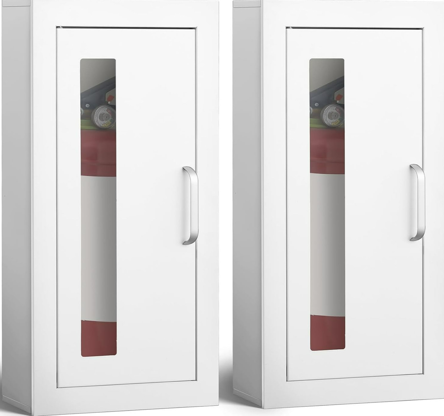 ZONON Lot of 2 Surface Mount 10lb Fire Extinguisher Cabinets Industrial, $190.99