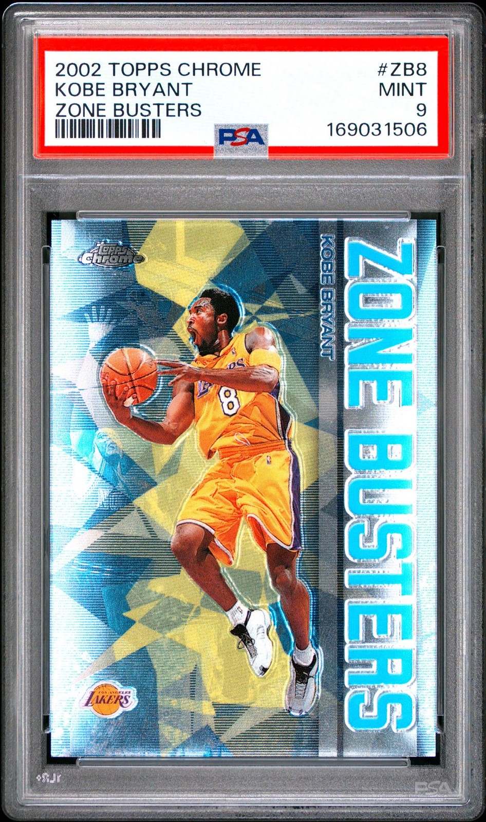 🔥PSA 9 2002 Topps Chrome Zone Busters Kobe Bryant #ZB8 POP/150 🔥PSA 9 2002 Topps Chrome Zone Busters Kobe Bryant #ZB8 POP/150