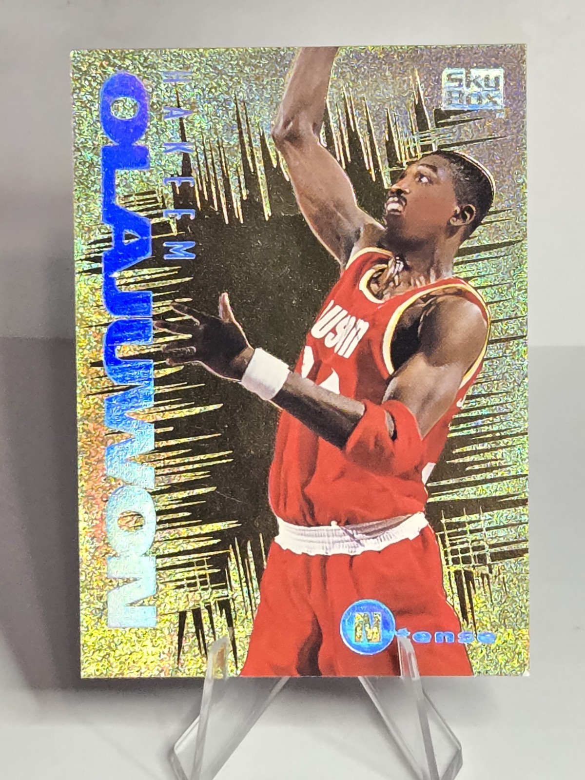 1994 - 95 Skybox Emotion - Ntense Hakeem Olajuwon #8 Houston Rockets Card 📈🔥