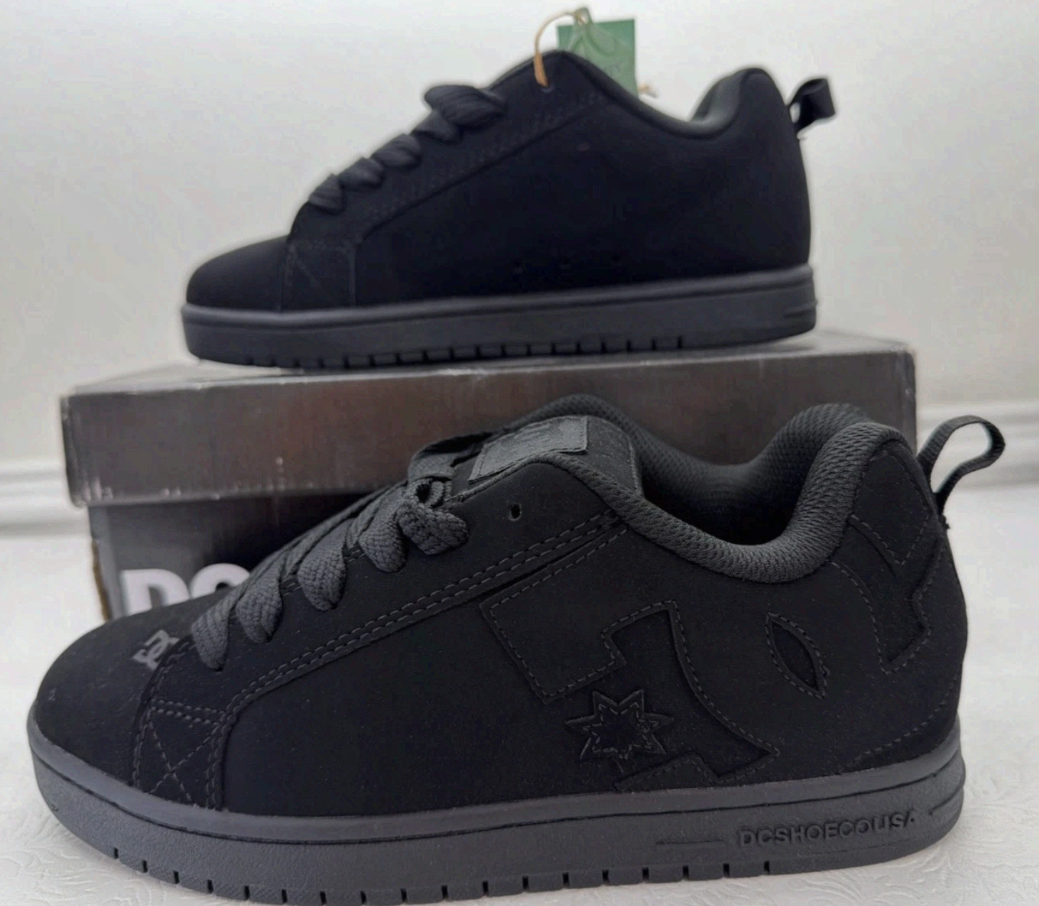 DC Shoes Court Graffik Men\'s Skate Shoes Black Black Chunky Sneakers