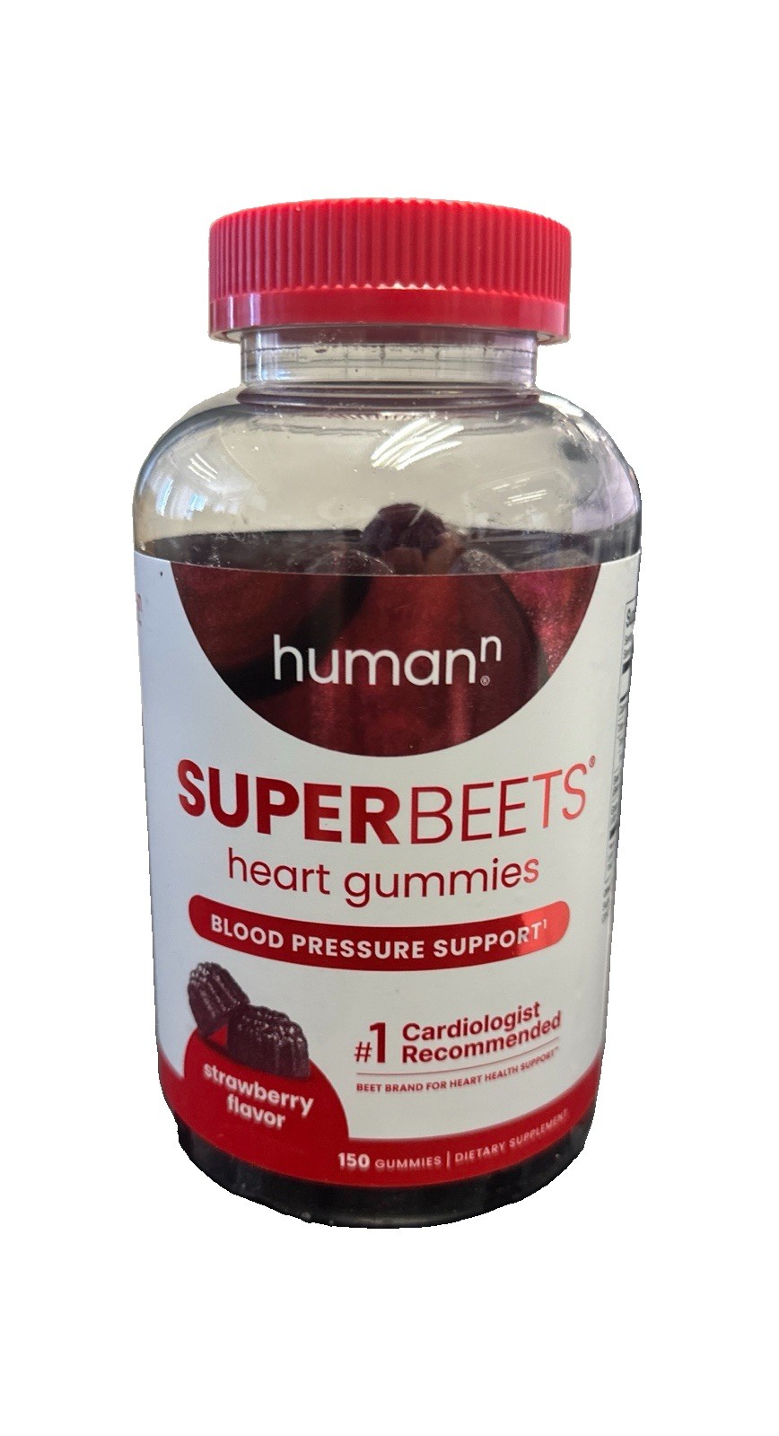 6 PACK- 🔥 Humann SuperBeets Gummies,150ct, Strawberry , Blood Pressure Support