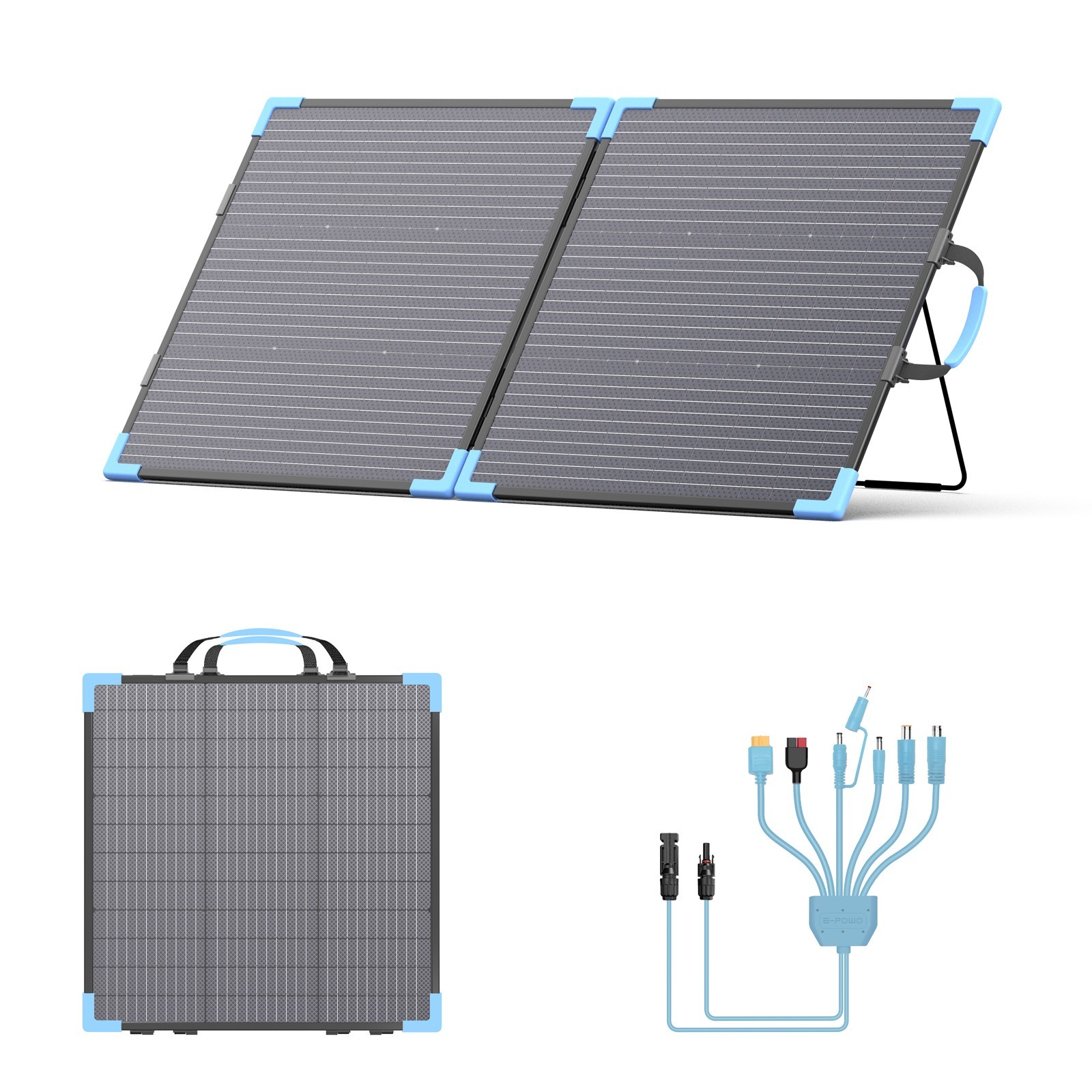 E-POWO 110W 220W Solar Panel Portable Bifacial for Jackery Explorer 500 v2 E-POWO 110W 220W Solar Panel Portable Bifacial for Jackery Explorer 500 v2