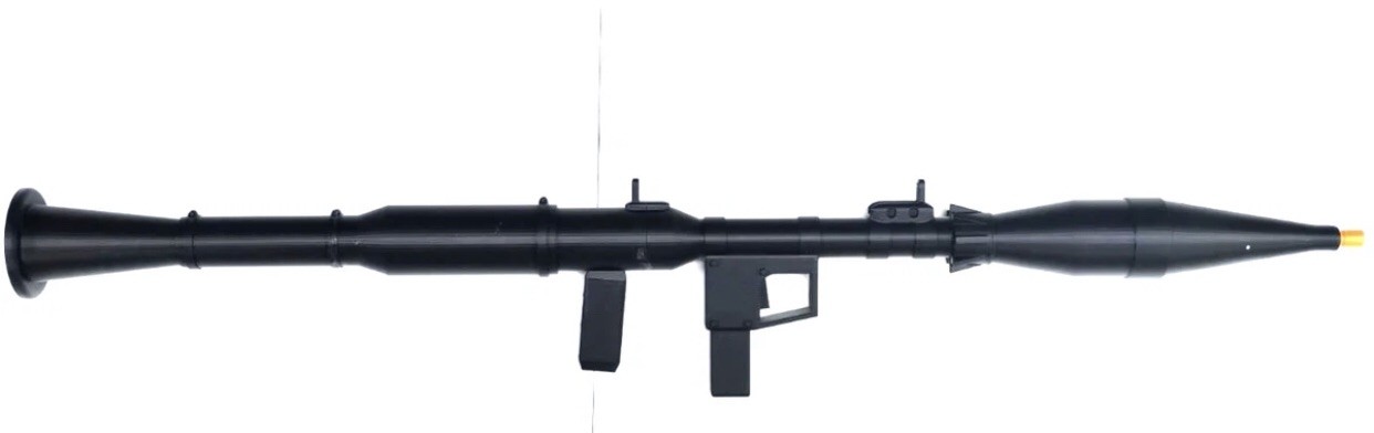 PRG7 RPG Bazooka Rocket Launcher Prop 1:1 Scale Full Size Print 3D Printed Black