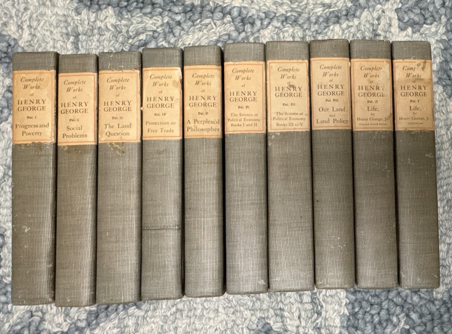 Antique 1904 Henry George Complete Works 10-Volume Complete Set HC Doubleday Antique 1904 Henry George Complete Works 10-Volume Complete Set HC Doubleday