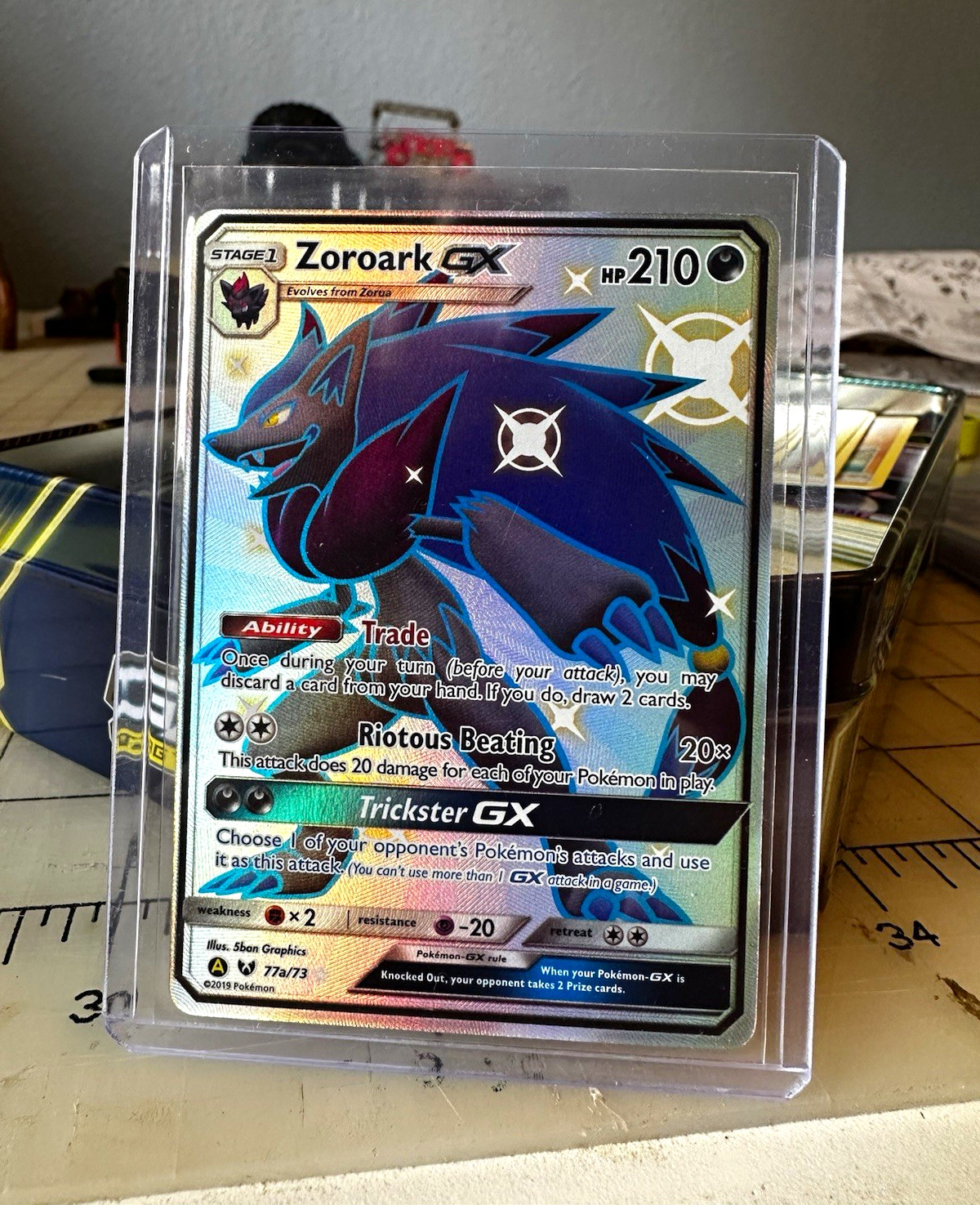 Zoroark GX 077A/073 Alternate Art Promo Holo 210 HP Pokémon TCG English 2019 Zoroark GX 077A/073 Alternate Art Promo Holo 210 HP Pokémon TCG English 2019