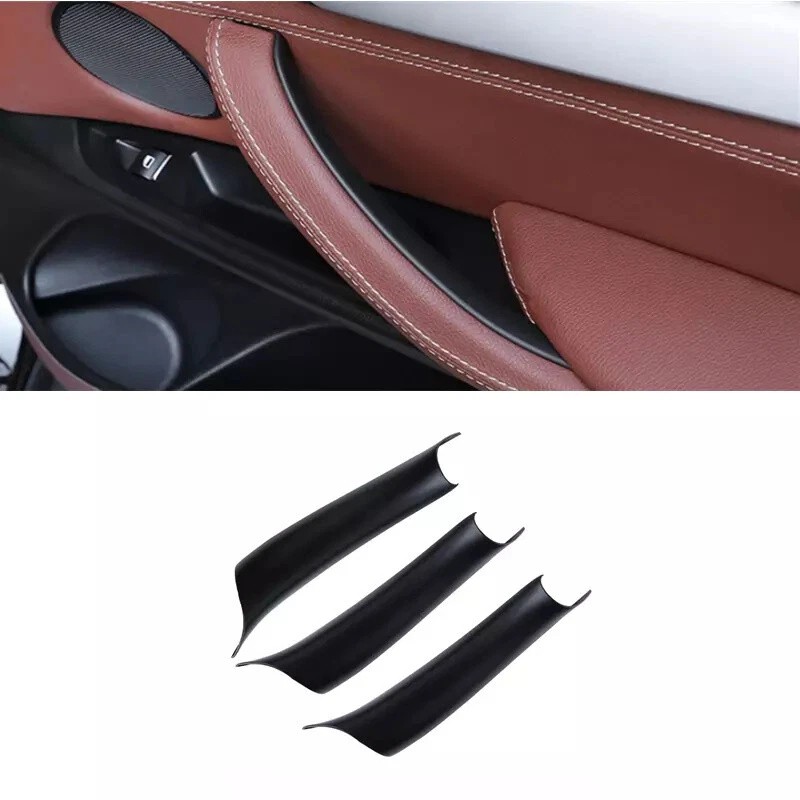 3X Inner Door Handle Cover fit for BMW X5 F15 2014-2018 X6 F16 2015-2018 Black