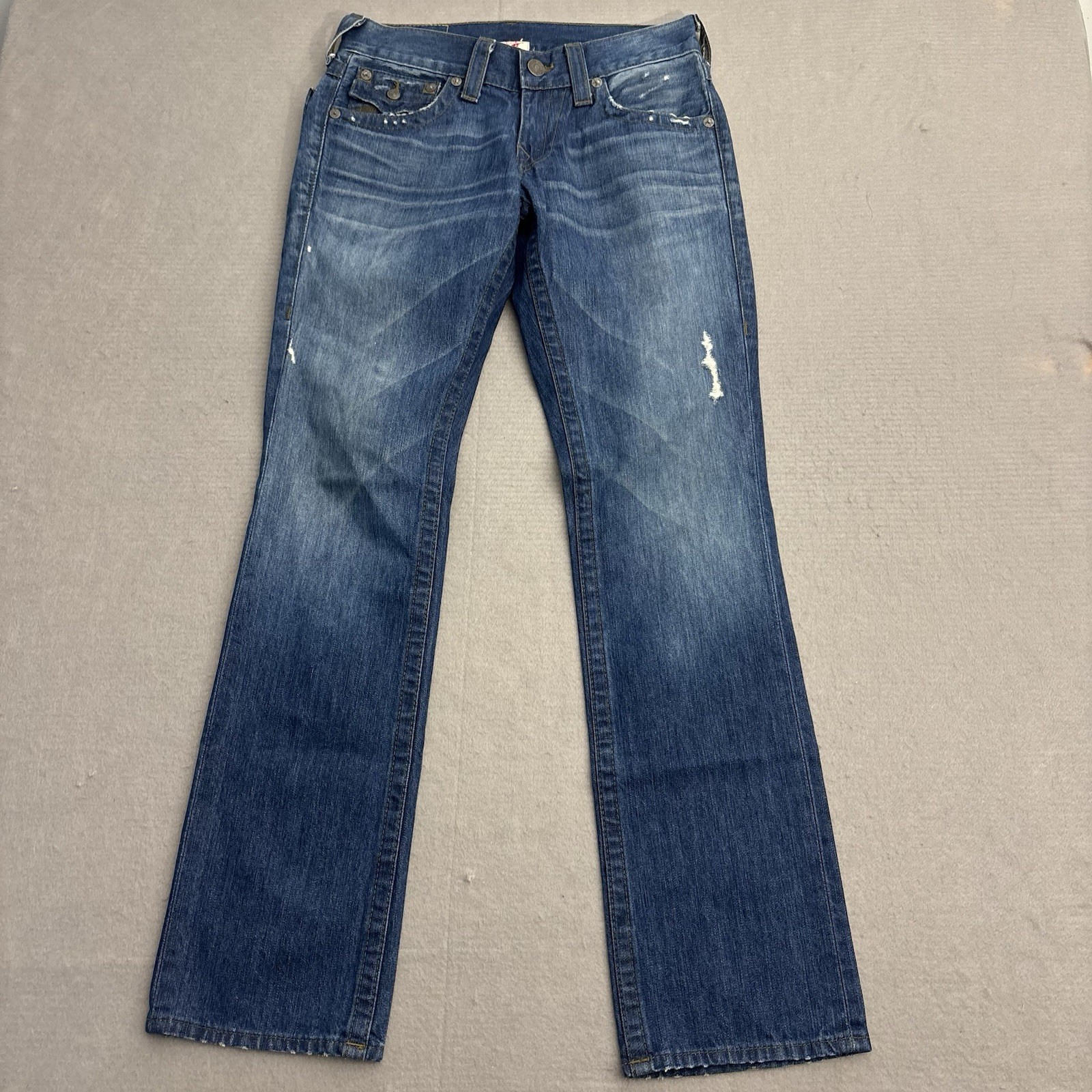 Vintage True Religion Ricky Jeans Men’s 29x34 Flap Pocket Y2K USA Made Denim