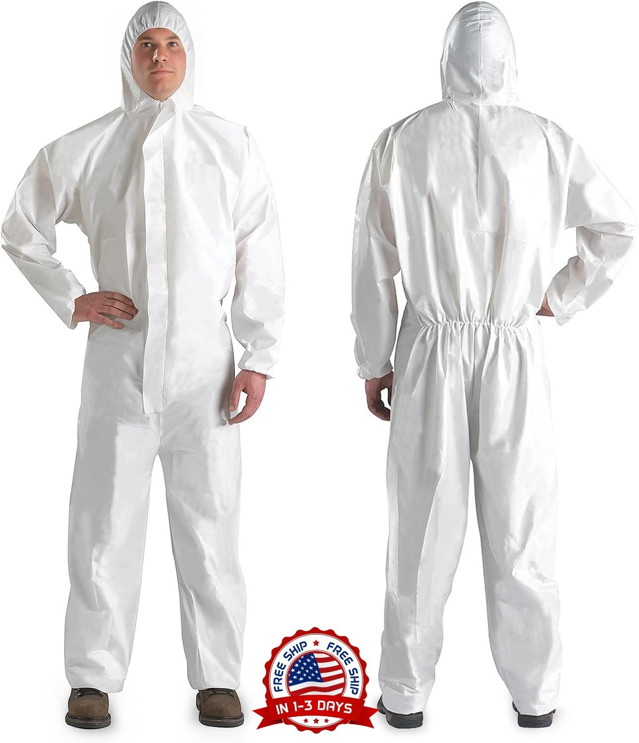 Traje de protección corporal completa desechable, 5 unidades (Blanca) nuevo us Traje de protección corporal completa desechable, 5 unidades (Blanca) nuevo us