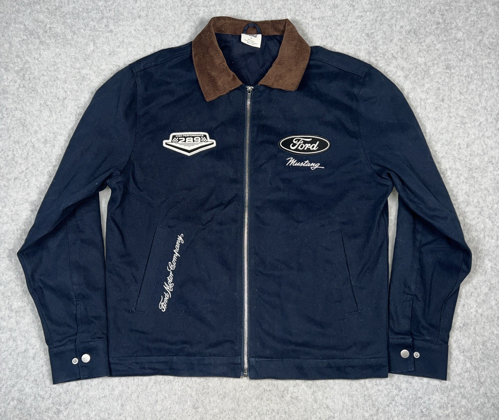 Ford Mustang Coat XS Unisex Coat Corduroy Collar Ford Mustang Coat XS Unisex Coat Corduroy Collar