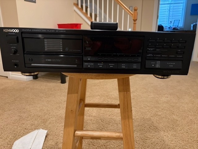 Kenwood DP-M6010 Multiple Disk CD Player.  Works great.  Bundled with remote.