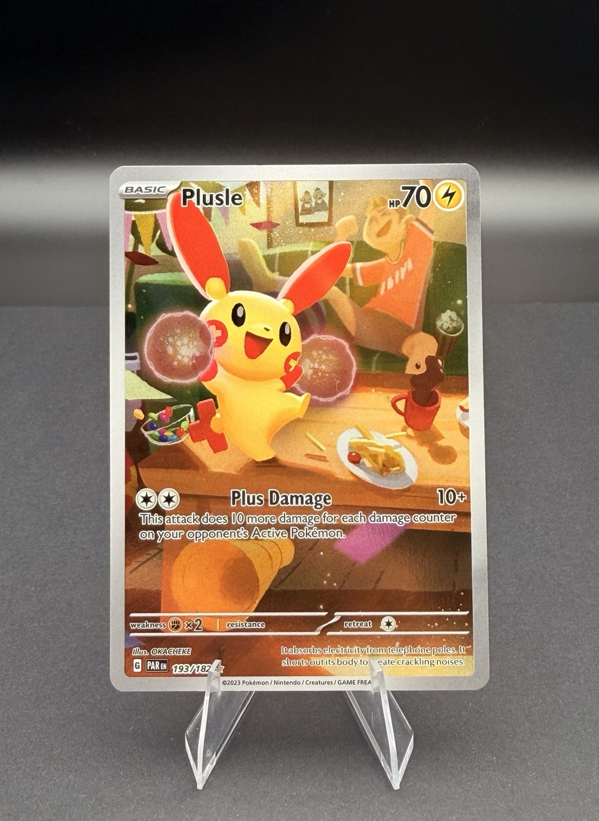 Plusle 193/182 Illustration Rare Paradox Rift Pokemon Holo Near Mint Fast Ship