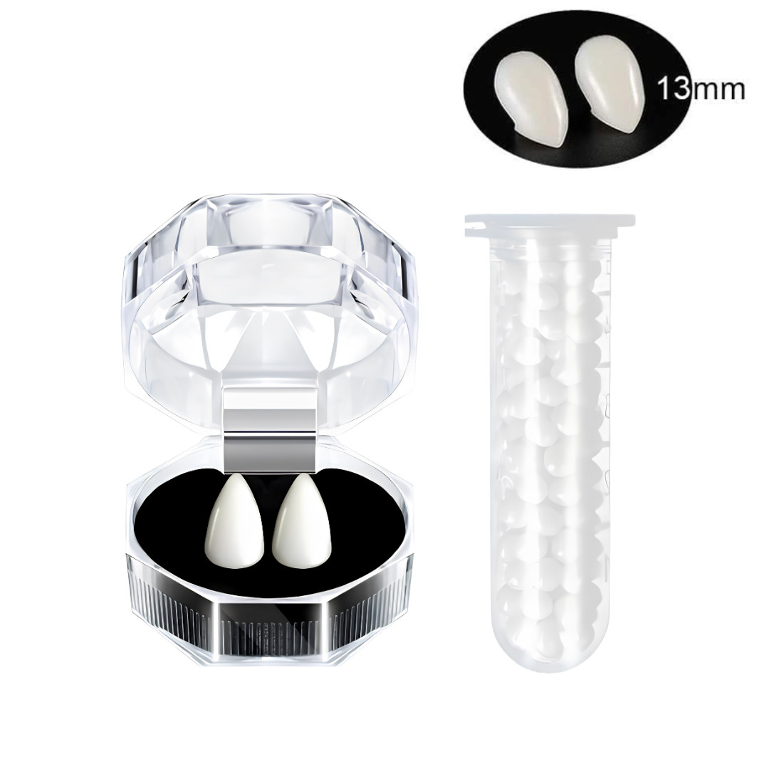 Reusable Vampire Teeth Fangs with Adhesive for Adults and Kids Halloween Cosplay
