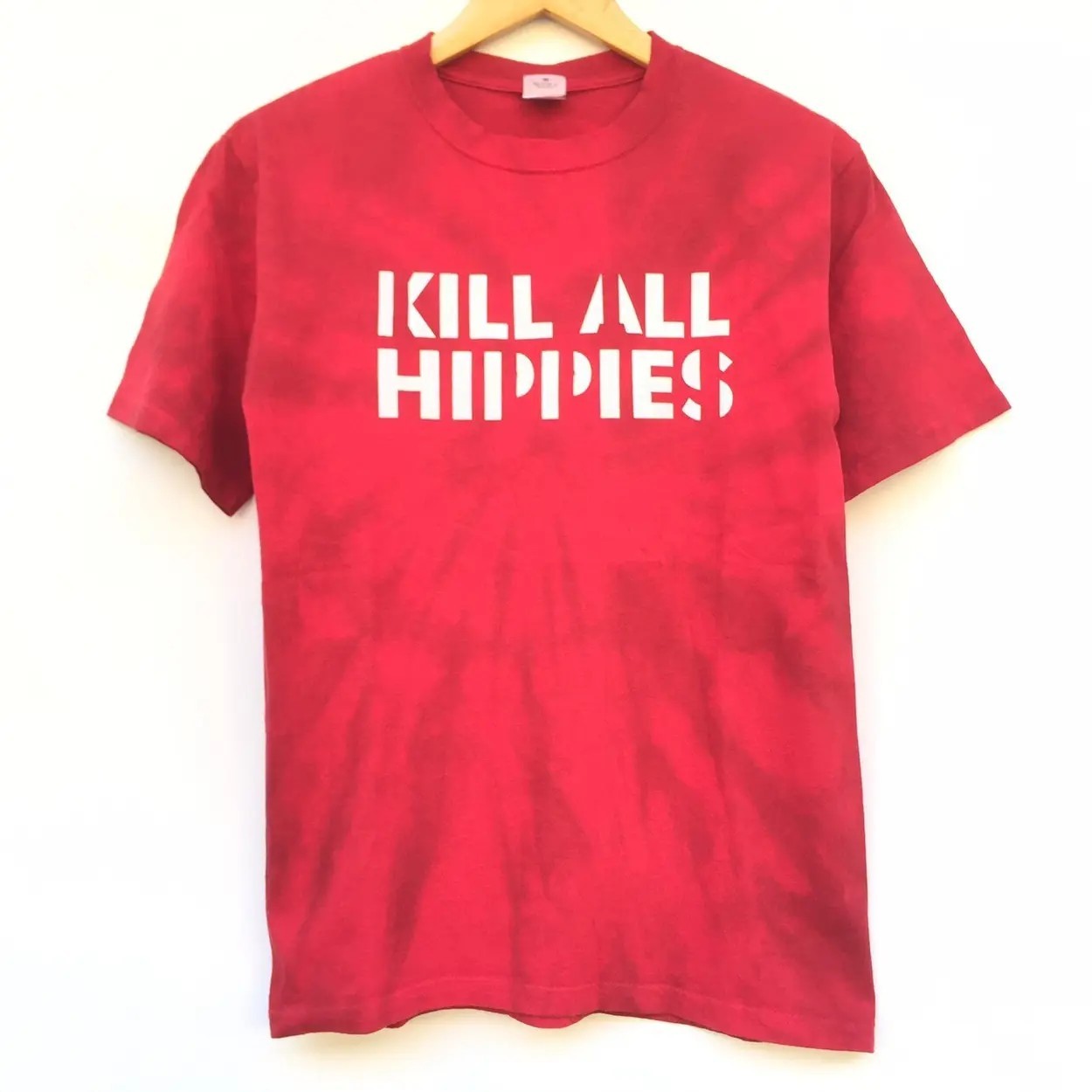 Vintage Primal Scream Kill All Hippies Tie Dye T-Shirt Red Anvil 90s Y2K Band...