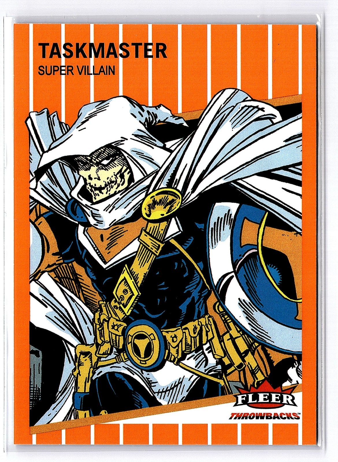 2023 Fleer Throwbacks Taskmaster Orange Parallel Marvel Villain Trainer /489 2023 Fleer Throwbacks Taskmaster Orange Parallel Marvel Villain Trainer /489