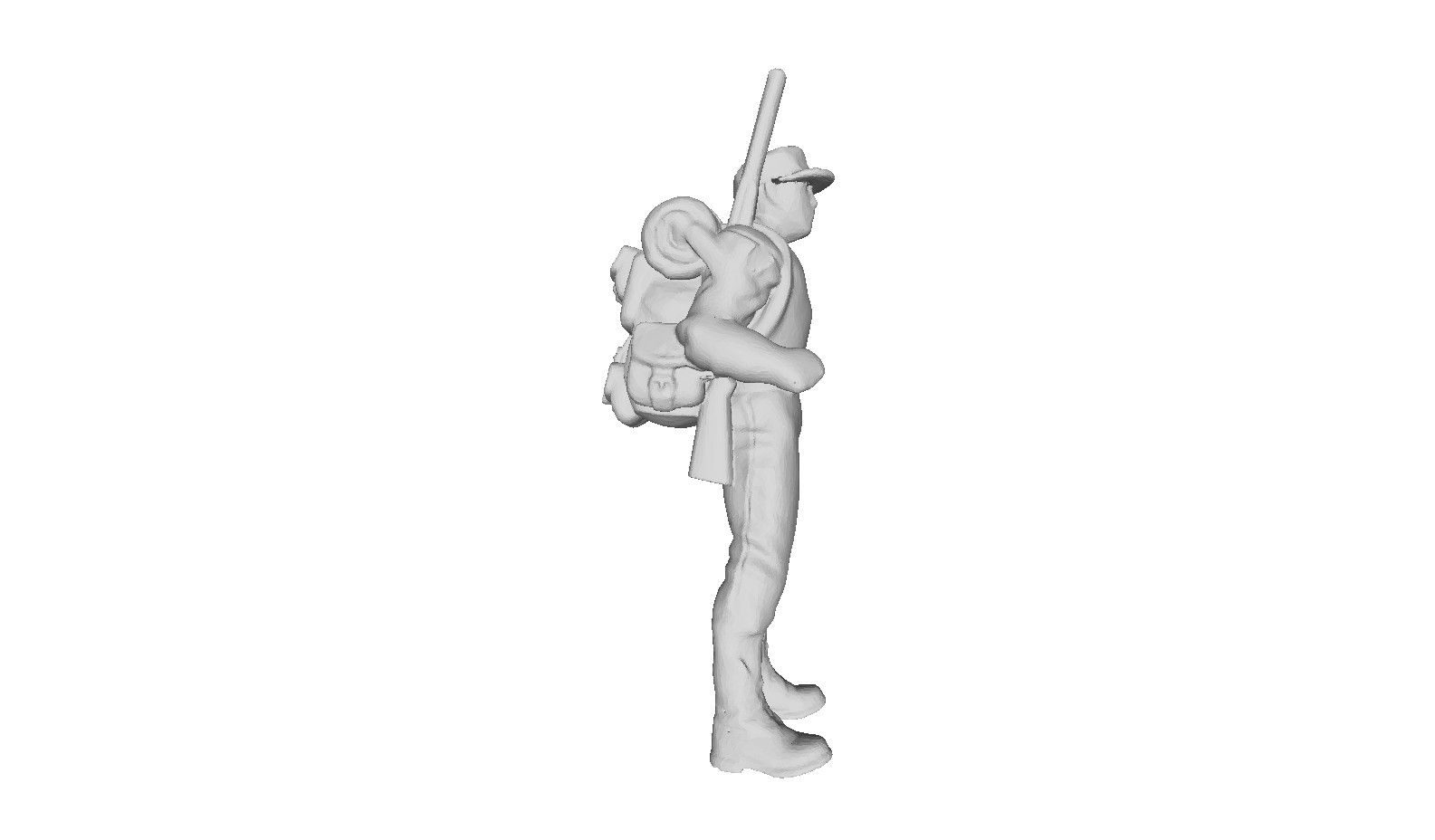 Printle M Homme 1350--Big Game Hunter Outdoorsman Figure for Dioramas Train Sets