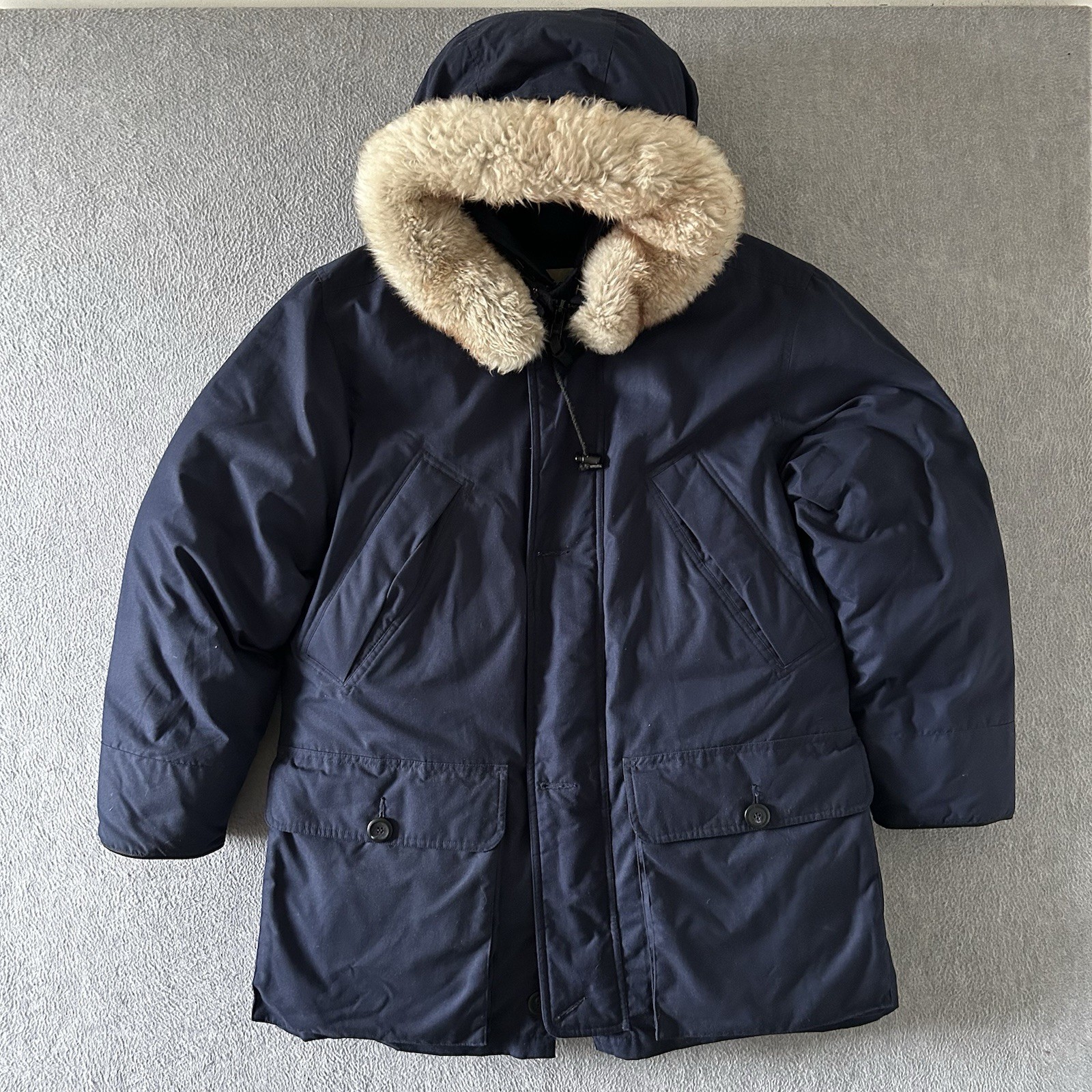 Vintage Eddie Bauer Polar Parka Fur Sheep Trim Goose Down Parka Coat Mens Medium Vintage Eddie Bauer Polar Parka Fur Sheep Trim Goose Down Parka Coat Mens Medium