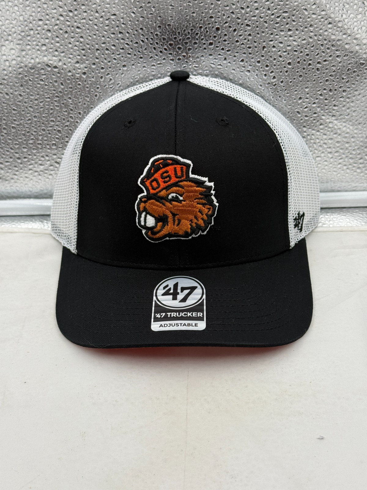 Oregon State Beavers NCAA \'47 Brand Throwback Black Trucker Mesh Adjustable Hat