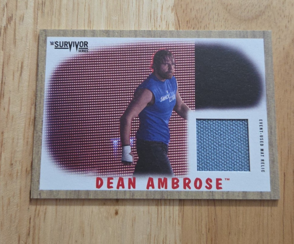 2017 Topps Heritage DEAN AMBROSE Survivor Series Mat Relic /199 WWE 2017 Topps Heritage DEAN AMBROSE Survivor Series Mat Relic /199 WWE