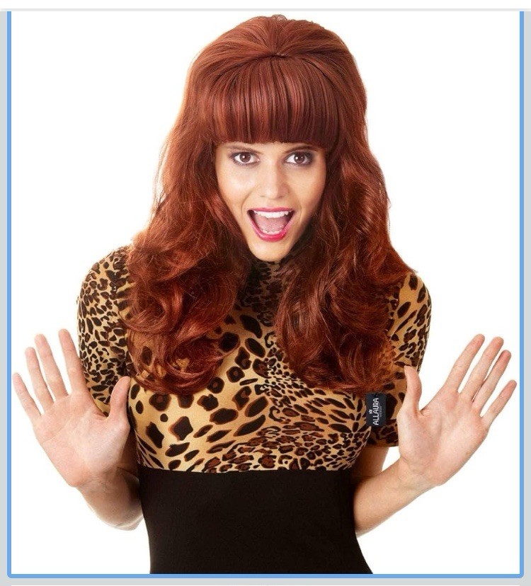Compatible with Peggy Bundy Costume – Auburn Red Bouffant Wig for Women – 80s...