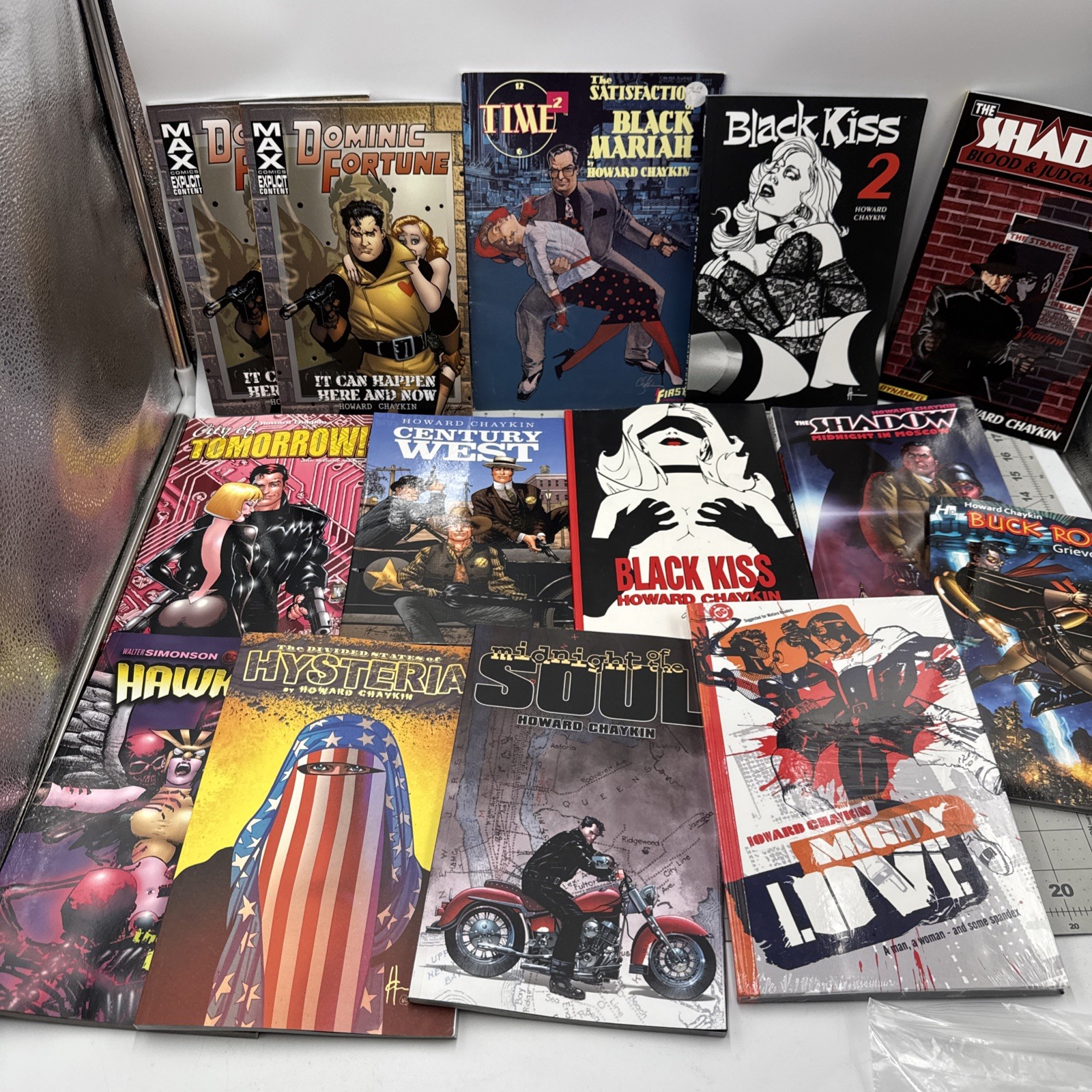 Howard Chaykin Book Lot BLack Kiss Hawkgirl Time Soul Buck Rogers Shadow
