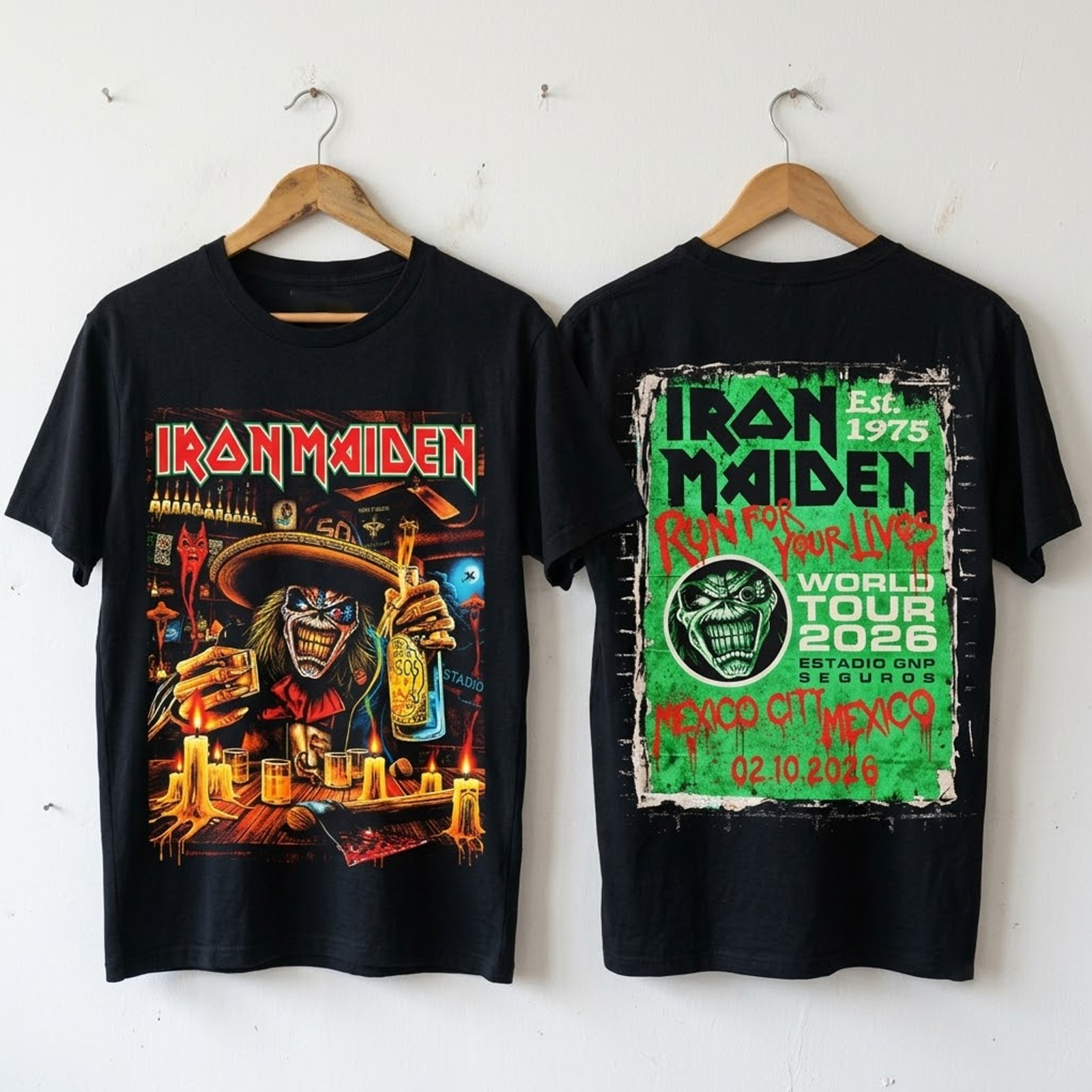 Iron Maiden Mexico City 2026 Event Tee Full Size, On October 2