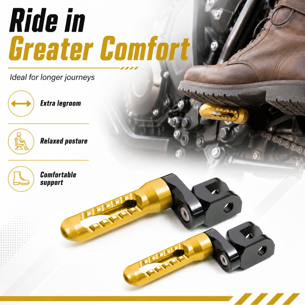 Front Extended Reach Control Foot Pegs For KTM 1290 Super Duke R 1290 Super