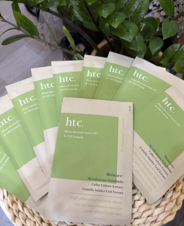 htc CICA Face Mask Hydrating Plant Stem Cell Sheet Mask – 10 Pack