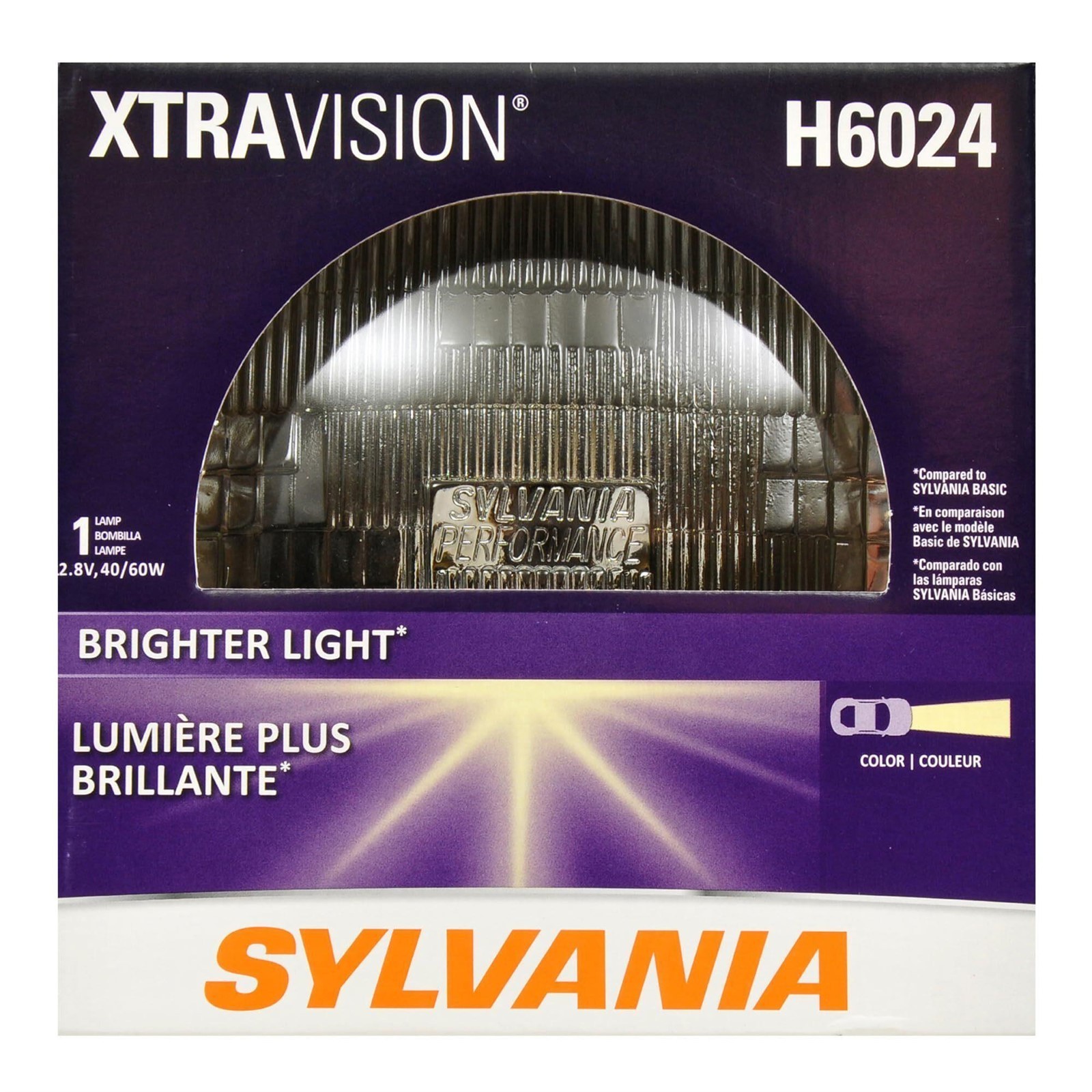 ☀️ SYLVANIA - H6024 XtraVision (7 inch Round) Sealed Beam Headlight - Halogen ☀️