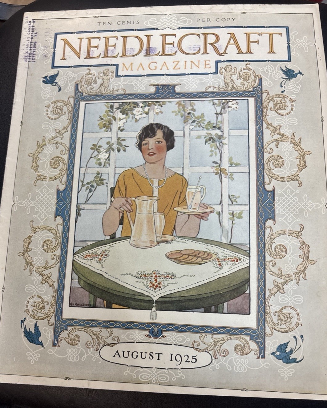 Needlecraft Magazine Issue August 1925 VG Vintage