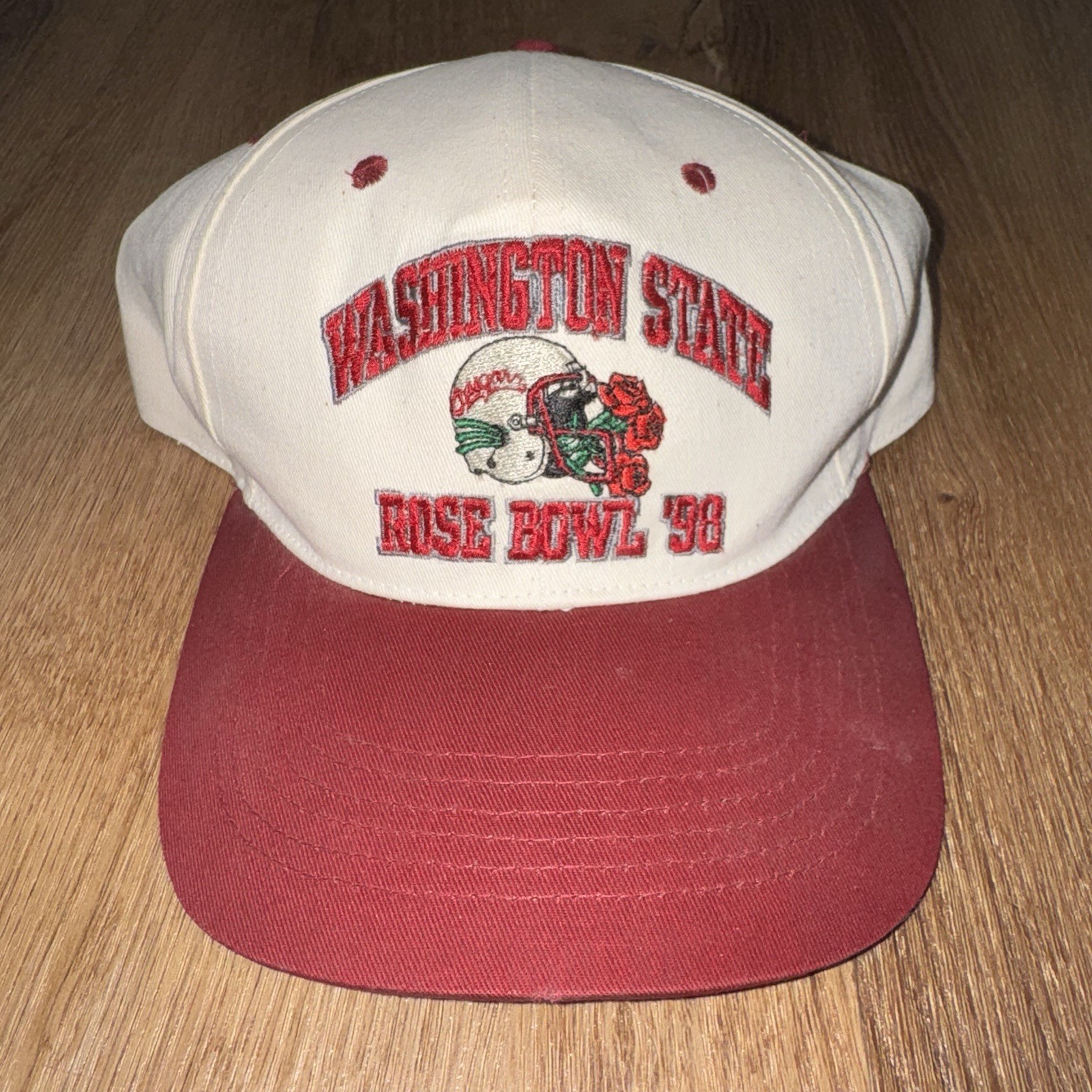 Vintage Washington State Cougars Hat Cap 1998 Rose Bowl Football Snapback Wazzu Vintage Washington State Cougars Hat Cap 1998 Rose Bowl Football Snapback Wazzu
