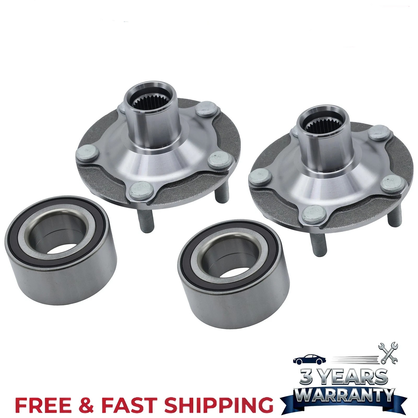 2x Front Wheel Hub & Bearing w/ ABS Fits Nissan Sentra 2020 2021 2022 2023 2024