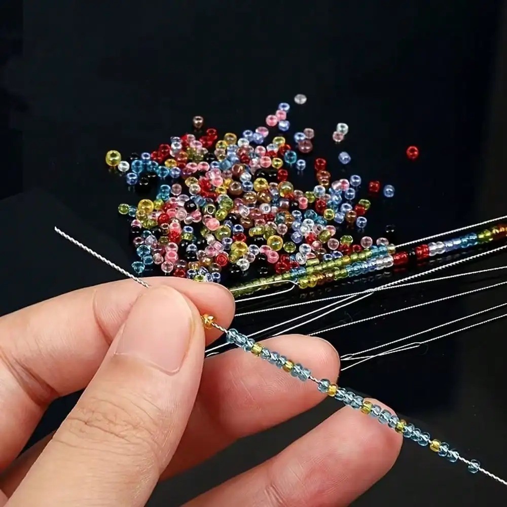 Beading Needles Set Long Straight Big Eye for Jewelry Bracelet Threading DIY Beading Needles Set Long Straight Big Eye for Jewelry Bracelet Threading DIY